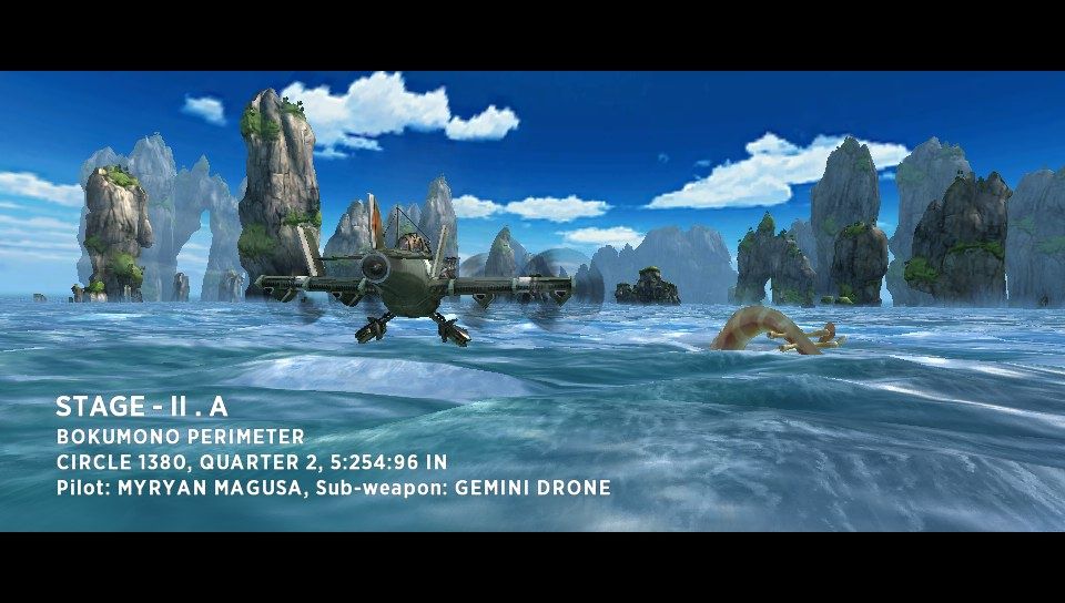 Sine Mora (PS Vita) screenshot: Stage II commencing (Trial version)