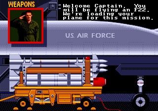 F-22 Interceptor (Genesis) screenshot: Armament