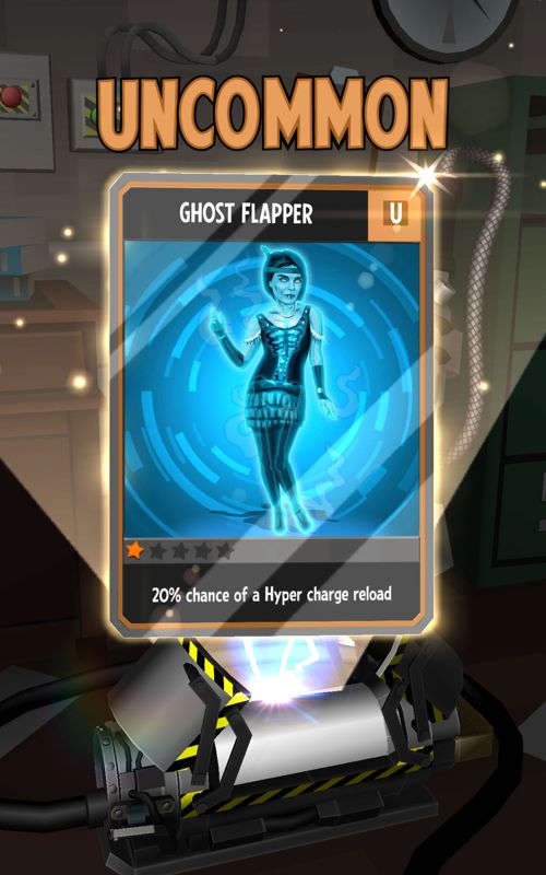 Ghostbusters: Slime City (Android) screenshot: A card as a loot after completing a mission.