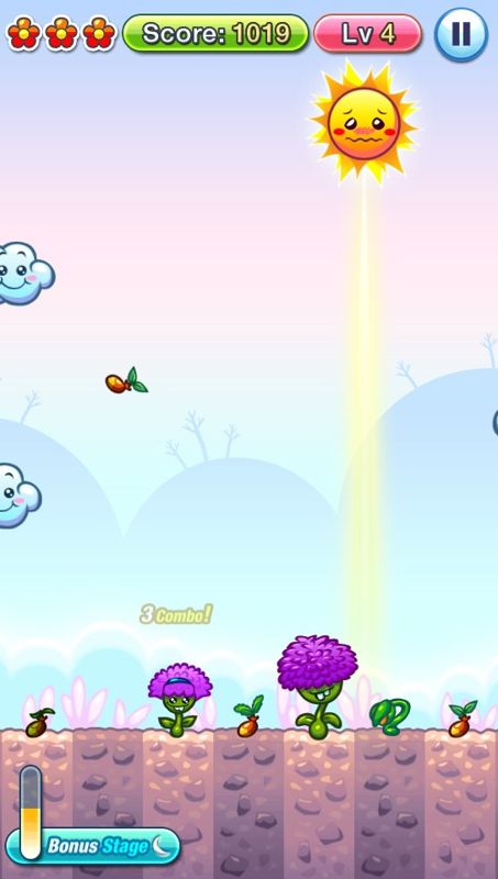SunFlowers (PS Vita) screenshot: Watering combo (Trial version)