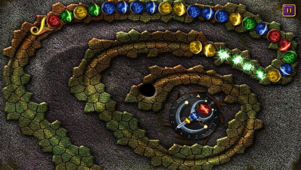 Sparkle (PS Vita) screenshot: Connecting four green balls (Trial version)