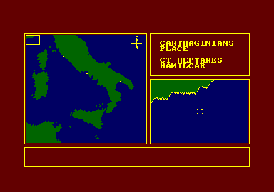 Legions of Death (Amstrad CPC) screenshot: Map of Italy.