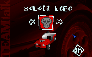 Big Red Racing (DOS) screenshot: Choose your logo