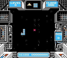 De-Block (NES) screenshot: A block is moving in.