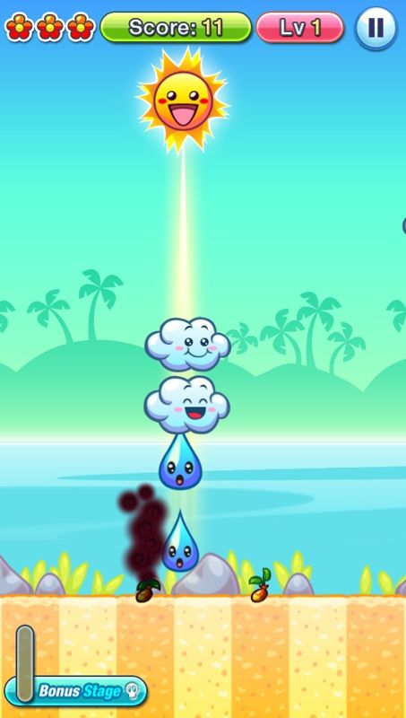 SunFlowers (PS Vita) screenshot: Starting the tropical garden setting (Trial version)