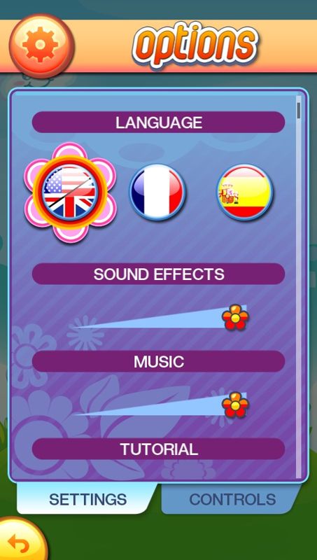 SunFlowers (PS Vita) screenshot: Game options (Trial version)