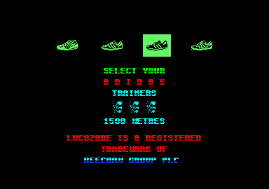 Daley Thompson's Olympic Challenge (Amstrad CPC) screenshot: Next: The 1500 meter race
