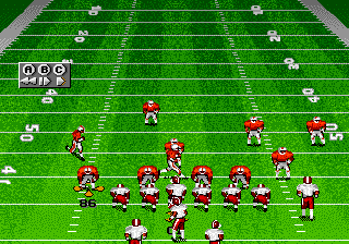 Bill Walsh College Football (Genesis) screenshot: Replay mode