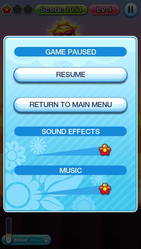 SunFlowers (PS Vita) screenshot: Pause menu (Trial version)