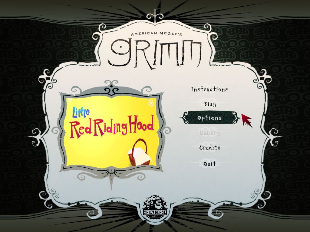 American McGee's Grimm: Little Red Riding Hood (Windows) screenshot: Main menu