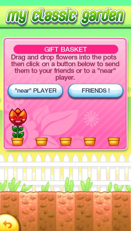 SunFlowers (PS Vita) screenshot: Sending your flower to a friend or a nearby player (Trial version)