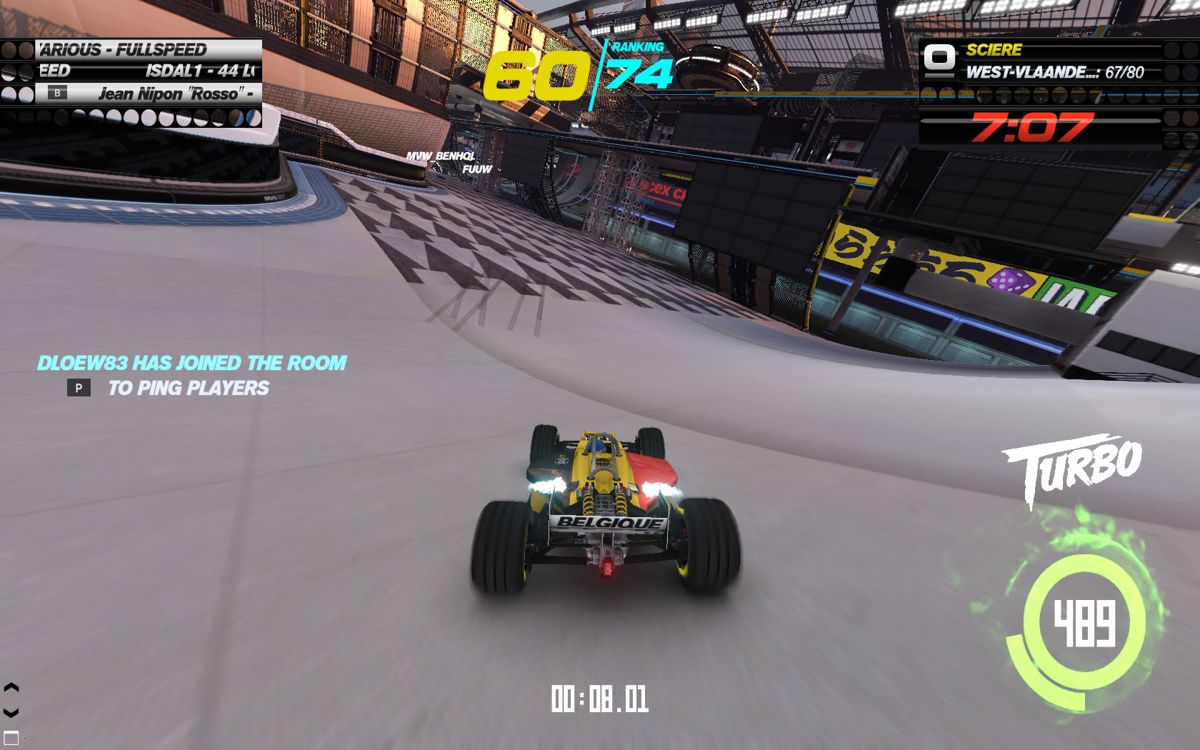 Trackmania: Turbo (Windows) screenshot: A Stadium race