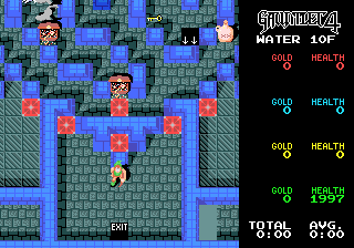 Gauntlet IV (Genesis) screenshot: Water tower - floor 10