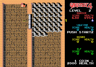Gauntlet IV (Genesis) screenshot: A lot of ghosts