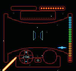 Star Voyager (NES) screenshot: Firing a laser