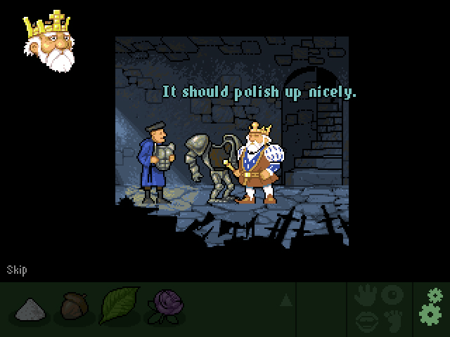 The Tales of Bingwood: Chapter I - To Save a Princess (Windows) screenshot: The King is recounting the earlier happenings.