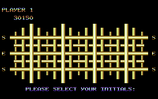 Alleykat (Commodore 64) screenshot: Game over - enter your initials