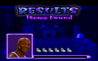 Space Jam (DOS) screenshot: Got all the shoes, Michael is happy...