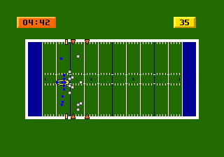 NFL Sports Talk Football '93 Starring Joe Montana (Genesis) screenshot: View of the field from a blimp