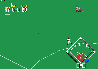 Sports Talk Baseball (Genesis) screenshot: Going, going...