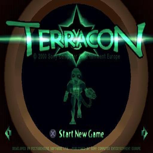 Terracon (PlayStation) screenshot: Demo version: The main menu. <br><br>From a timed playable covermount demo (Official Playstation Magazine [UK] issue 63)
