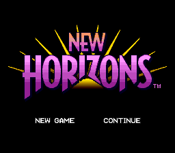 New Horizons (Genesis) screenshot: Title screen 2