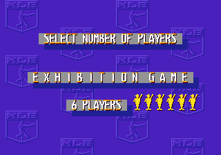 Sports Talk Baseball (Genesis) screenshot: Select # of players.