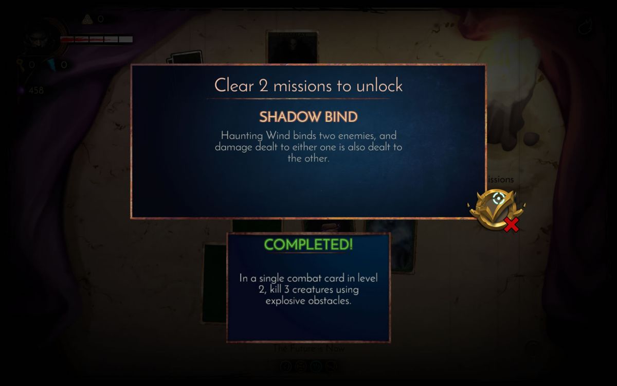 Leap of Fate (Windows) screenshot: Progress through the missions