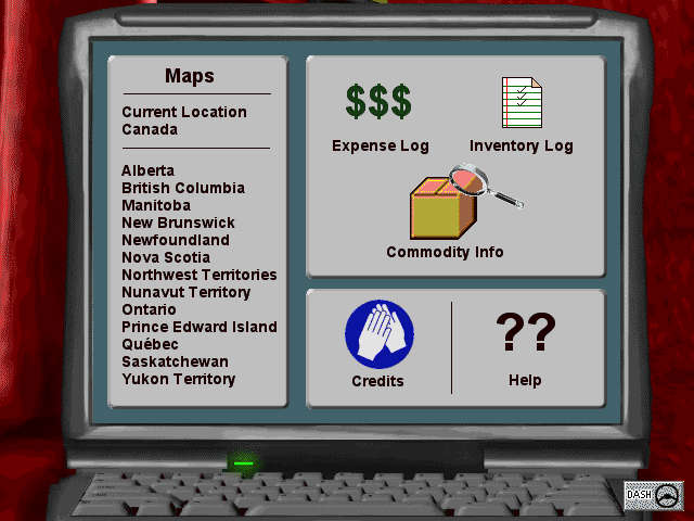 Crosscountry Canada: Platinum (Windows) screenshot: The Laptop.