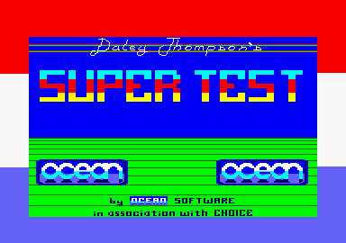 Daley Thompson's Super-Test (Amstrad CPC) screenshot: Title screen number two