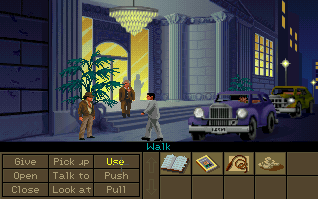 Indiana Jones and the Fate of Atlantis (Macintosh) screenshot: Looking for Mr. Trottier in Monte Carlo (GOG version)
