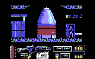 Navy Moves (Commodore 64) screenshot: We have made it to the submarine. Now were do we set up the bomb?