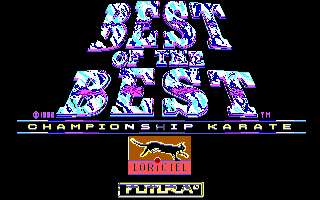 Best of the Best Championship Karate (DOS) screenshot: Title screen (EGA)