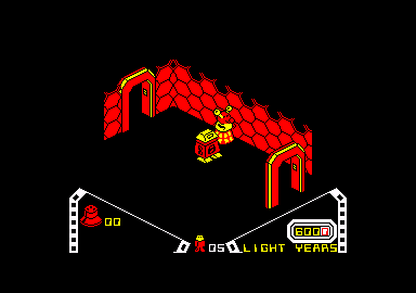 Alien 8 (Amstrad CPC) screenshot: Anybody got any cheese?