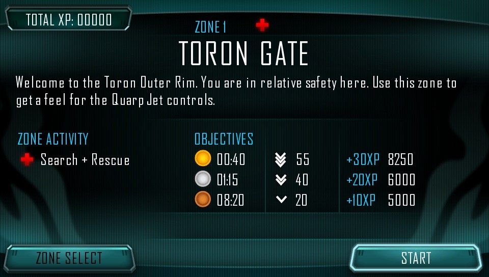 Velocity: Ultra (PS Vita) screenshot: Zone 1 mission (Trial version)