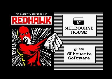 Redhawk (Amstrad CPC) screenshot: Title screen