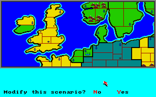 Storm Across Europe (Amiga) screenshot: It's possible to change the starting situation