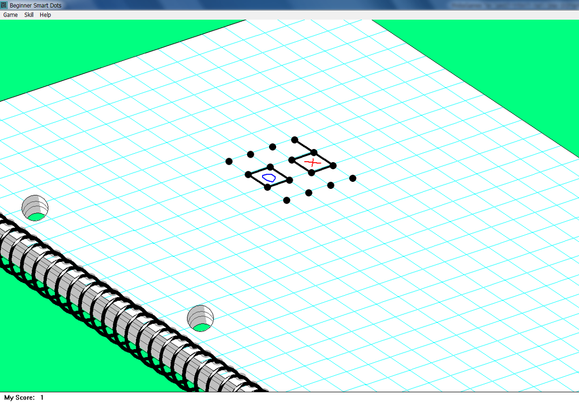 Symantec Game Pack (Windows 3.x) screenshot: Smart Dots game (Running on Windows 7)