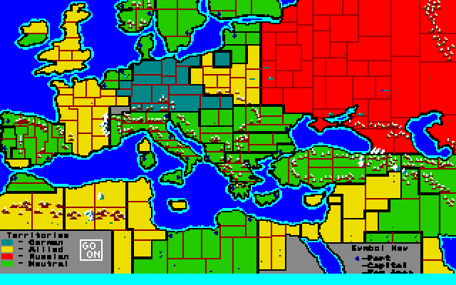 Storm Across Europe (Amiga) screenshot: Overall strategic view