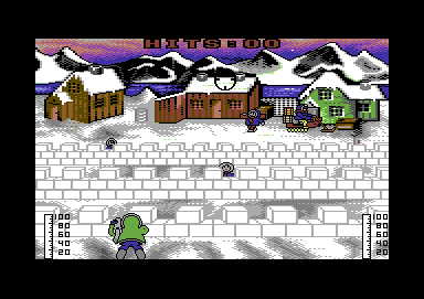 Eskimo Games (Commodore 64) screenshot: Start of Operation Snowball