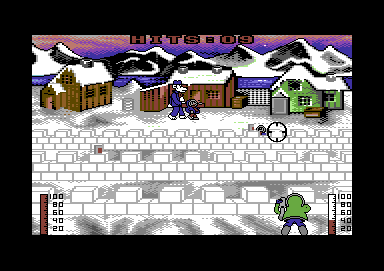 Eskimo Games (Commodore 64) screenshot: Watch the bear