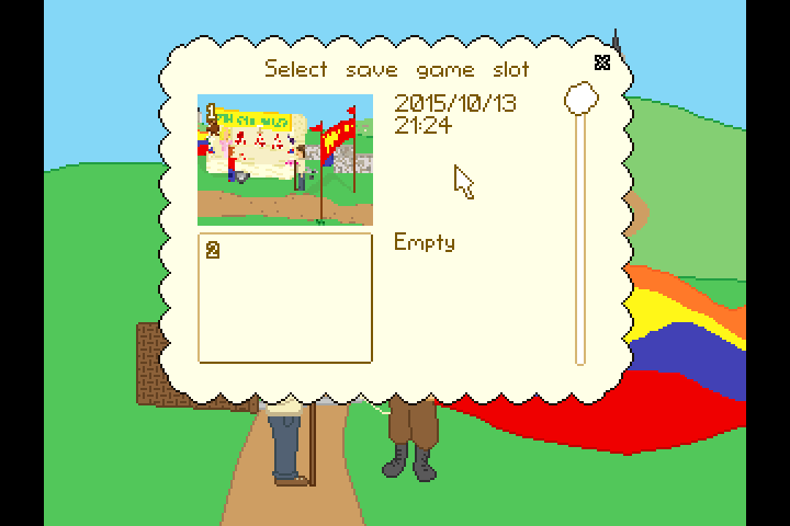 Sheep Quest (Windows) screenshot: Save menu