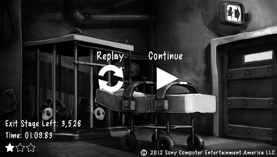 Escape Plan (PS Vita) screenshot: Level cleared (Trial version)