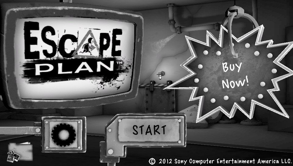 Escape Plan (PS Vita) screenshot: Main menu (Trial version)