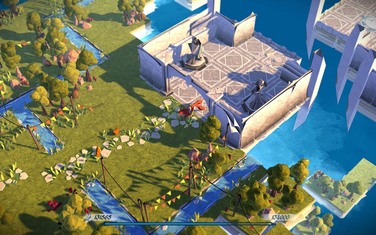 Epistory: Typing Chronicles (Windows) screenshot: A path leading out of a temple