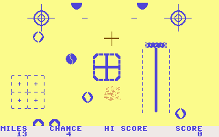 Espial (Commodore 64) screenshot: I was shot.