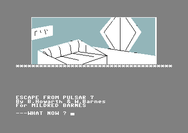 Escape from Pulsar 7 (Commodore 64) screenshot: Starting location