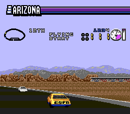ESPN Speed World (Genesis) screenshot: Flying start