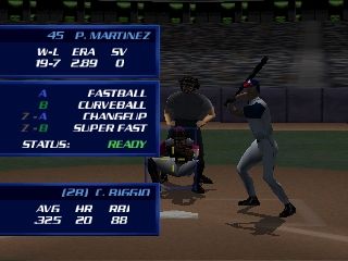 Ken Griffey Jr.'s Slugfest (Nintendo 64) screenshot: Now, I am pitching.