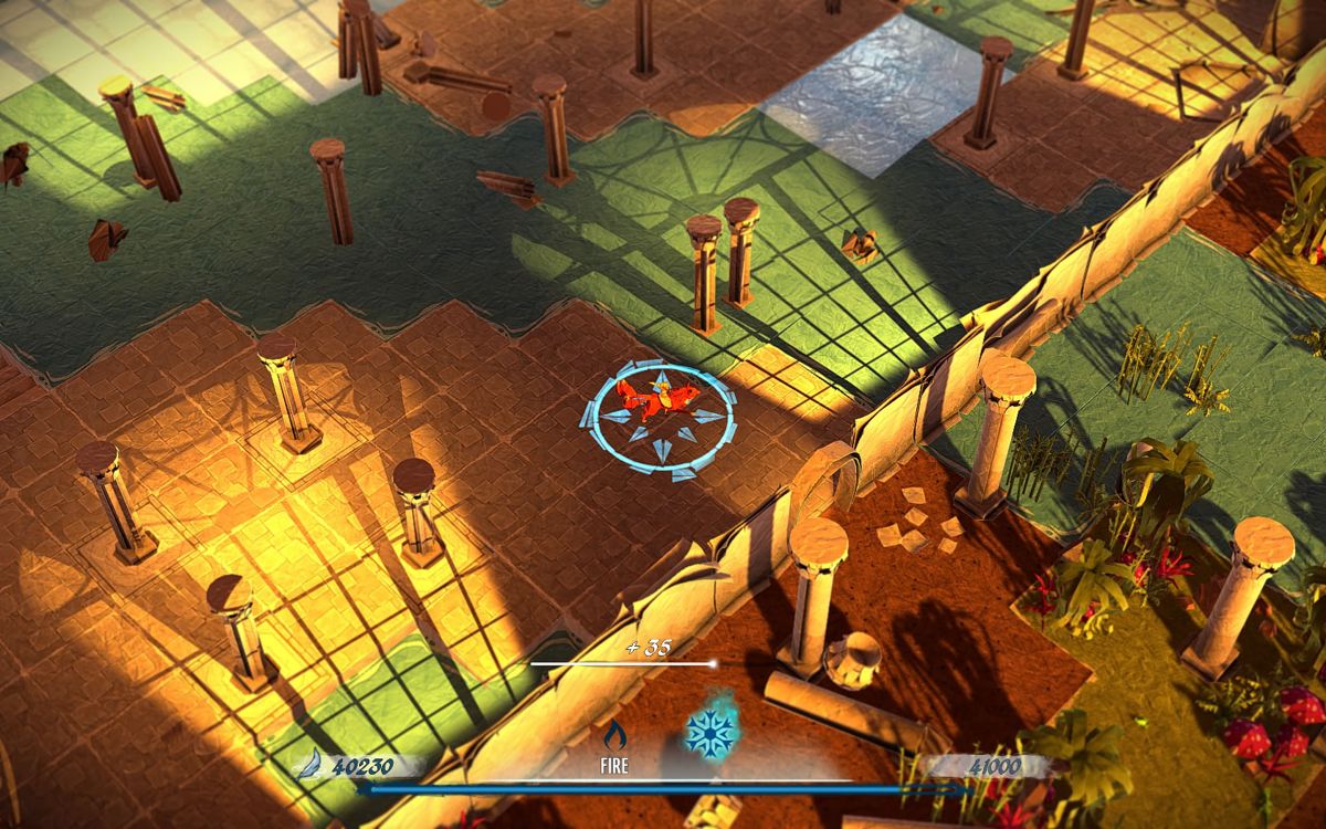 Epistory: Typing Chronicles (Windows) screenshot: Preparing the ice attack for some creeping enemies.